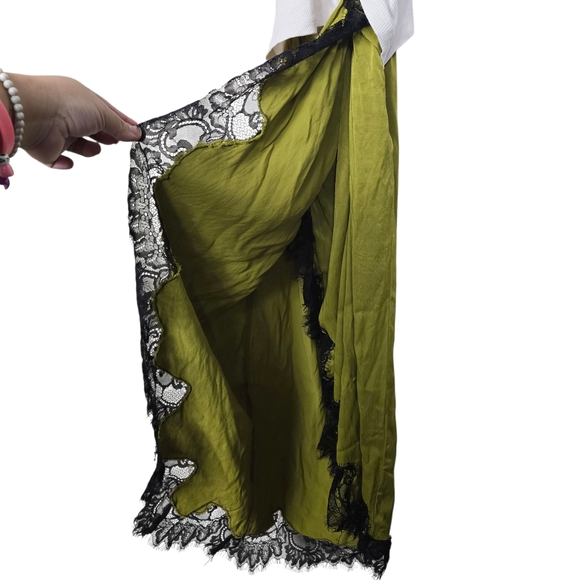 Anthropologie The Keeley Twofer Midi Dress Lace Sleeveless White Green Black XS - Picture 4 of 10